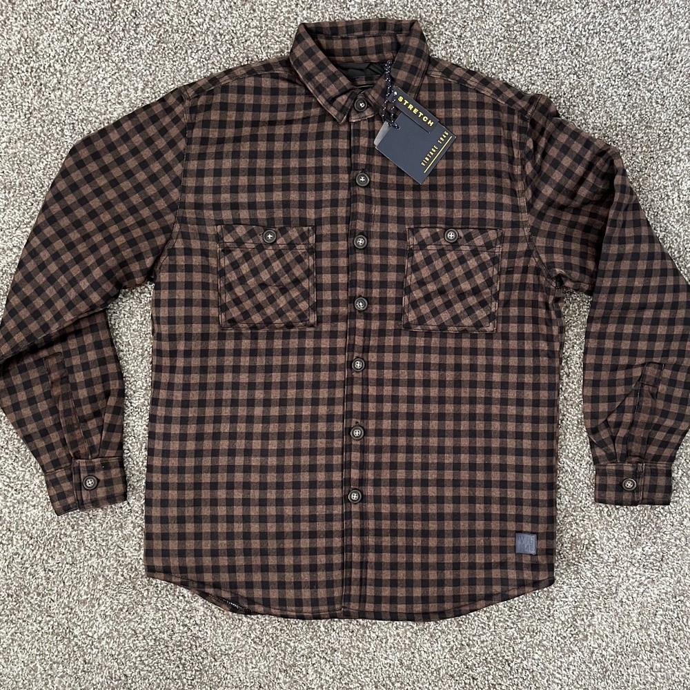 Vintage 1946 Plaid Quilted Lined Shacket Mens Large